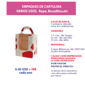 1.53 11*9*9 Caja Blanca con corazones