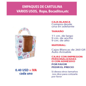 1.54 11*9*9 Caja con impresión genérica con ventana