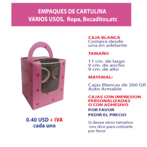 1.55 11*9*9 Caja con impresión genérica con ventana