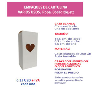 1.86 Caja 14.5*6.5*6.5 blanca con ventana