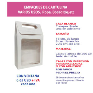 1.67 18*8*20.5 Caja en blanco con ventana