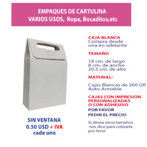 1.68 18*8*20.5 Caja en blanco sin ventana