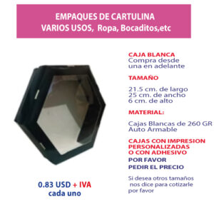 2.19 Caja 21.5*25*6 color negra con ventana