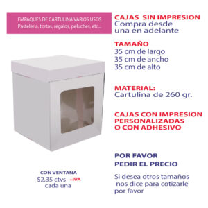 0.01 35*35*35 Caja Blanca con ventana