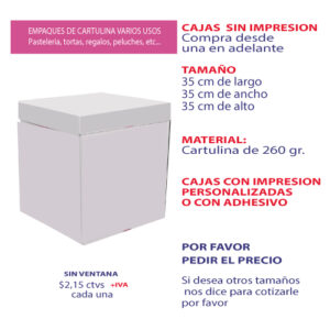 0.02 35*35*35 Caja Blanca sin Ventana