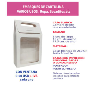 1.69 8*15*17.5 Caja en blanco con ventana