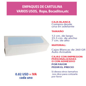 3.14 Caja 12*35.5*7 blanca con ventana