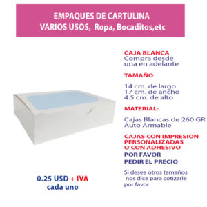 4.49 Caja 14*17*4.5  blanca con ventana