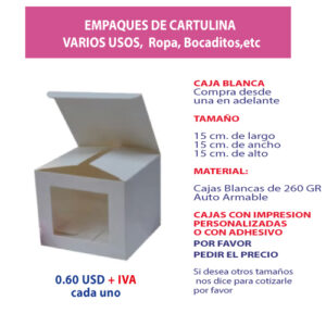 2.31 Caja 15*15*15 con ventana autoarmable