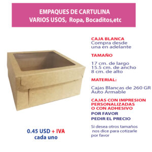 2.89 Caja 17*15.5*8 respaldo café con ventana