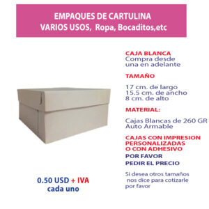 2.87 Caja 17*15.5*8 encerada sin ventana