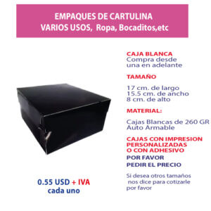 2.85 Caja 17*15.5*8 negra sin ventana