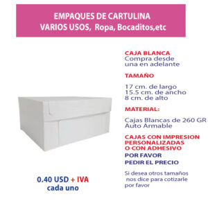2.88 Caja 17*15.5*8 blanca sin ventana