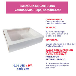 4.06 Caja 17*24.5*5 blanca con ventana