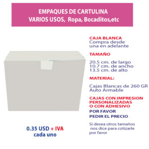 2.33 Caja 20.5*10.7*13.5 blanca