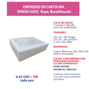 4.10 Caja 20*16*5 blanca con ventana