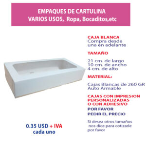 4.64 Caja 21*10*4 blanca con ventana