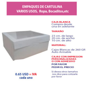 2.43 Caja 23*20*10 blanca con ventana