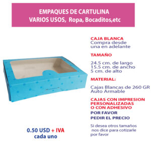 4.01 Caja 24.5*15.5*5 impresión genérica con ventana