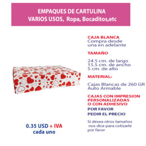 3.98 Caja 24.5*15.5.*5 impresión genérica sin ventana