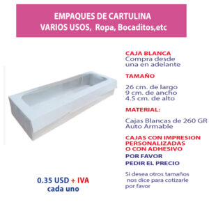 4.44 Caja 26*9*4.5 blanca con ventana
