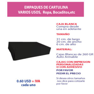 3.35 Caja 31*20*6 negra sin ventana