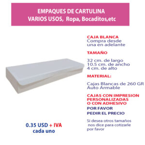 4.58 Caja 32*10.5*4 blanca sin ventana