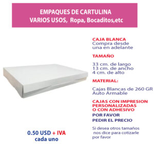 4.54 Caja 33*13*5 blanca sin ventana