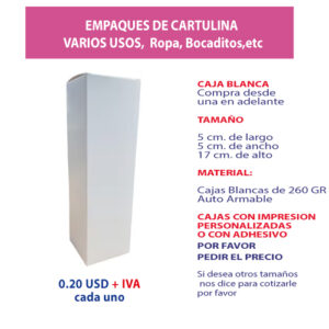 4.38 Caja 5*5*17 blanca si ventana