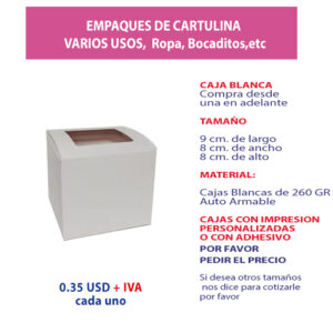 2.92 Caja 9*8*8 blanca con ventana