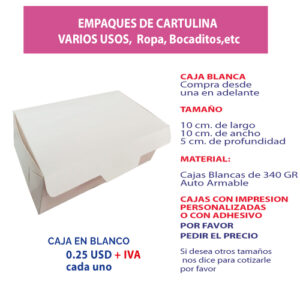 4.32 Caja 10*10*5 blanca sin ventana