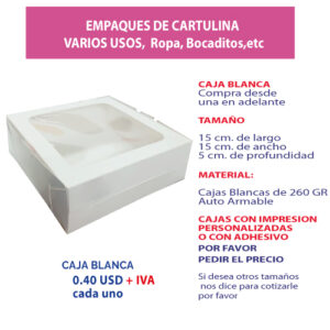 4.21 Caja 15*15*5 blanca con ventana