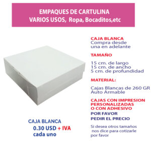 4.22 Caja 15*15*5 blanca sin ventana