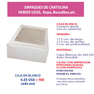 4.17 Caja 17.5*12.5*5 blanca con ventana