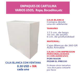 3.45 Caja 17.5*16*6 blanca sin ventana