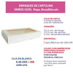 4.12 Caja 22.2*12.2*5 blanca con ventana
