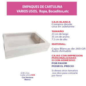 3.04 Caja 23*35*7.5 blanca con ventana