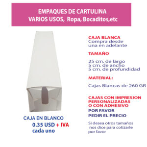 4.36 Caja 25*5*5 blanca sin ventana