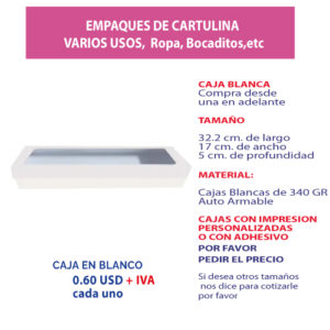 3.73 Caja 32.2*17*5 blanca con ventana
