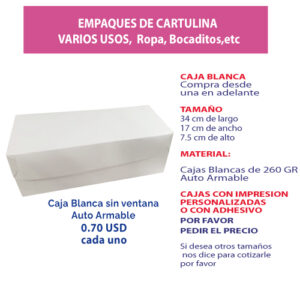 3.07 Caja 34*17*7.5 blanca sin ventana