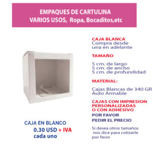 4.42 Caja 5*5*5 blanca con ventana