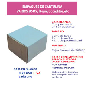 4.41 Caja 5*7*7 blanca sin ventana