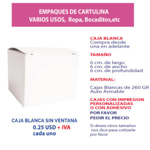 3.55 Caja 6*6*6 blanca sin ventana