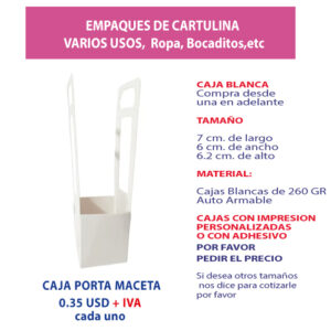 2.26 Caja porta maseta pequeña 7*6*6.2