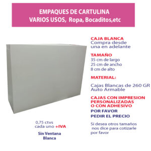 2.57 Caja 35*25*8 blanca sin ventana