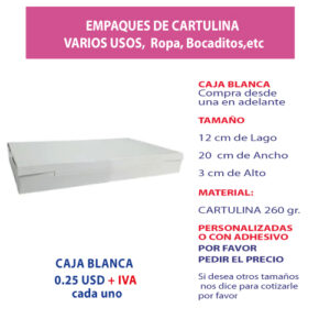 5.16 Caja 12*20*3 blanca sin ventana