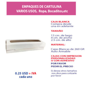 5.15 Caja 13*4*2.5 blanca con ventana