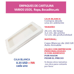 5.11 Caja 26*3.2*12 blanca con ventana