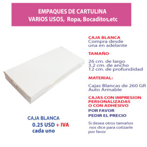 5.10 Caja 26*3.2*12 blanca sin ventana