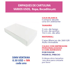 5.09 Caja 3*9*16.5 blanca sin ventana